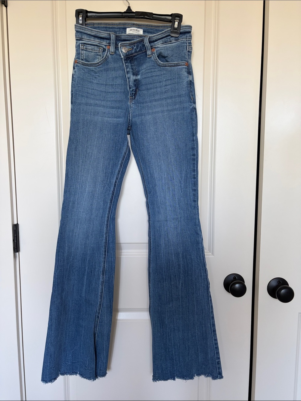 Aritzia Blue High-Rise Flare Jeans